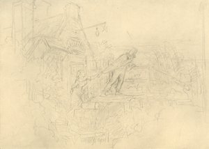 Der Zechpreller, 19. század közepe-vége, 1924. alkotó: Carl Spitzweg