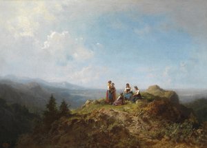 Dirndls az Almban alkotó: Carl Spitzweg