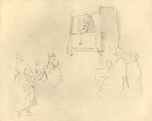 Kasperltheater I, 19. század közepe-vége, 1924. alkotó: Carl Spitzweg