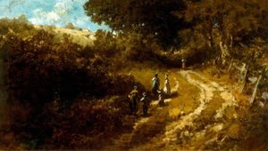Templomba menni Dachau mellett alkotó: Carl Spitzweg