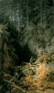 Iskolás gyerekek az erdőben alkotó: Carl Spitzweg