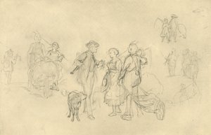 Verabredetes Rendezvous, 19. század közepe-vége, 1924. alkotó: Carl Spitzweg