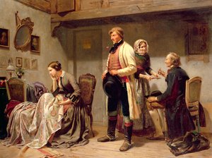 Pirítós a jegyespárra (olaj) alkotó: Carl Wilhelm Huebner