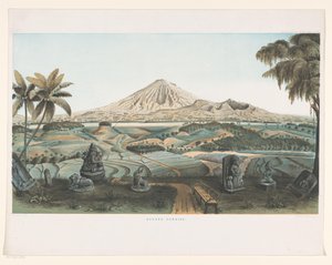 Volcano Sumbing Jáván Gunong Sumbing (cím az objektumon) Atlas a Java működéséhez (sorozat címe az objektumon) Tizenegy festői kilátást tartalmazó tányératlasz a műhöz tartozó Jáva, alakja, növényzete és belső felépítése (sorozat címe