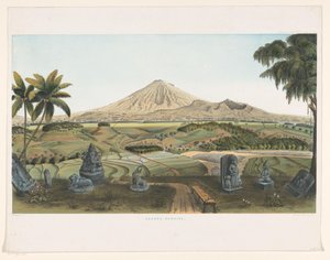 Volcano Sumbing Jáván Gunong Sumbing (cím az objektumon) Atlas a Java működéséhez (sorozat címe az objektumon) Tizenegy festői kilátást tartalmazó tányératlasz a műhöz tartozó Jáva, alakja, növényzete és belső felépítése (sorozat címe