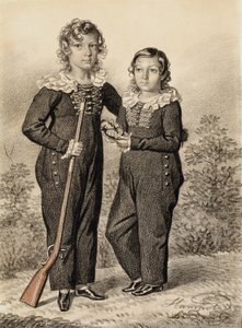 Sándor és Alekszej Dondukov-Korszakov portréja, 1820-as évek vége-1830-as évek eleje. alkotó: Carl von Hampeln
