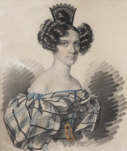 Olga Nikolaevna Talyzina portréja, született Zubova 1803-1882, 1830-as évek eleje.