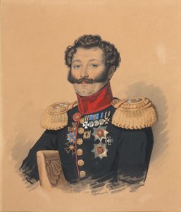 Sztyepan Alekszandrovics Hilkov herceg portréja 1785-1854, 1832 után. alkotó: Carl von Hampeln