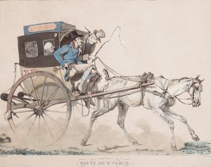 Coucou kabrió a Saint-Cloud úton (metszet)