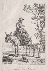 Anyai gondozás. alkotó: Carle Vernet