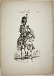 Királyi Gárda, Norman lovas gránátos és ló, 1. sz alkotó: Carle Vernet