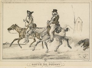 A mindennapi élet jelenetei, utak és utak: Út Poissyba..., 1816. alkotó: Carle Vernet