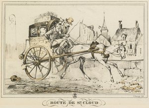 A mindennapi élet jelenetei, utak és ösvények: Út Saint-Cloudba..., 1816. alkotó: Carle Vernet