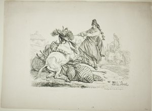 Spanyol öszvért neveli alkotó: Carle Vernet