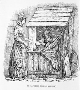 A Megmentő. Carle Vernet metszet. 19. század. alkotó: Carle Vernet