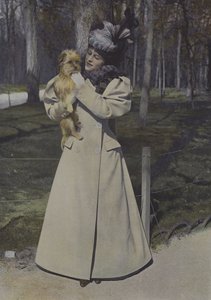 Nő a párizsi parkban (színes fotó) alkotó: Carle de Mazibourg
