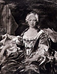 Isabella (Elizabeth) nee Farnese (1692-1766) (kőnyomat) alkotó: Carle van (after) Loo