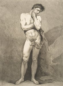 Egy akadémia: Álló ember, 1742-43. alkotó: Carle van Loo