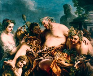 Részeg Silenus, 1747. alkotó: Carle van Loo