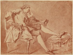 Székben heverésző úr alkotó: Carle van Loo
