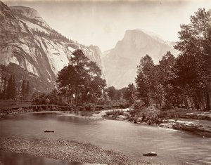 North and South Dome, Yosemite, kb. 1872, nyomtatott kb. 1876.