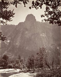 Sentinel Rock, Yosemite, kb. 1872, nyomtatott kb. 1876. alkotó: Carleton E. Watkins.