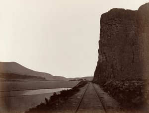 Horn-fok Celilo közelében, 1867. alkotó: Carleton Emmons Watkins