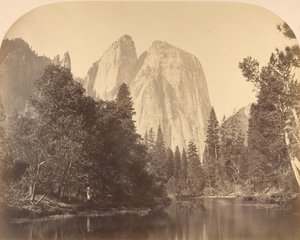 Cathedral Rock, River View, 1861. alkotó: Carleton Emmons Watkins