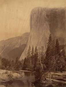 El Capitan, Yosemite, 1865-66. alkotó: Carleton Emmons Watkins