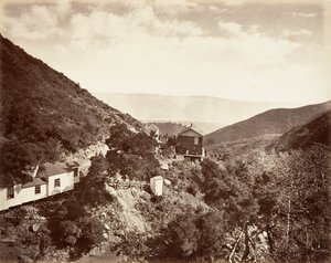 Hot Sulphur Springs, Santa Barbara, 1876, nyomtatott kb. 1876. alkotó: Carleton Emmons Watkins