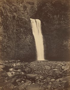 Alsó Multnomah-vízesés, Columbia folyó,1867 (fotó) alkotó: Carleton Emmons Watkins