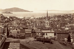 San Francisco, Kalifornia és Powell Street, 1864, nyomtatott kb. 1876.