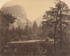 A tó a félkupola lábánál, 1861. alkotó: Carleton Emmons Watkins