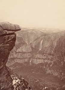 A Yosemite-vízesés a Glacier Pointról,1878-1881 (fotó) alkotó: Carleton Emmons Watkins