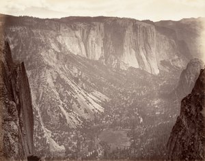 Yosemite Valley, kb. 1872, nyomtatott kb. 1876. alkotó: Carleton Emmons Watkins