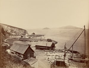 Alcatraz, North Point felől alkotó: Carleton Watkins