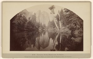 B 60. Cathedral Rocks, tükörnézet, Yosemite alkotó: Carleton Watkins