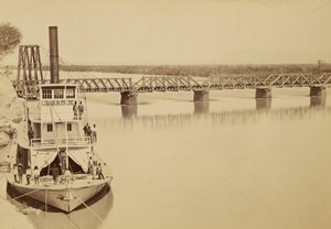 [Híd a Colorado folyón Yumánál] alkotó: Carleton Watkins
