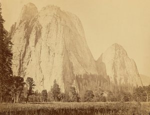 [Cathedral Rocks, 2600 láb magas] alkotó: Carleton Watkins