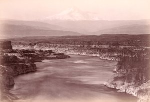 [A Mount Hood The Dallesből, Oregon] alkotó: Carleton Watkins