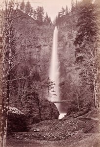 Multnomah-vízesés, 700 láb, Oregon alkotó: Carleton Watkins