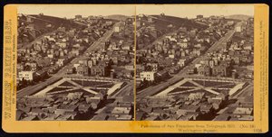 Panoráma San Franciscóból a Telegraph Hill -ről, Washington Square alkotó: Carleton Watkins