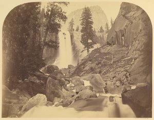 Piwayac - Vernal-vízesés - 300 láb - Yosemite alkotó: Carleton Watkins