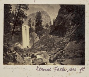 Piwyac - Vernal-vízesés - 300 láb, Yosemite-völgy, Mariposa megye, Kalifornia (21. sz.) alkotó: Carleton Watkins
