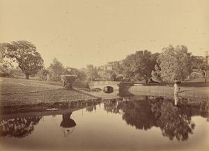 Tó és híd, Thurlow Lodge alkotó: Carleton Watkins