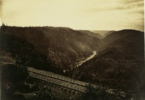Az American River kanyonja, C.P.R.R. alkotó: Carleton Watkins