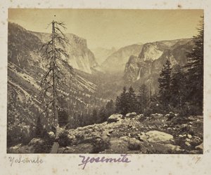 A Yosemite-völgy a Mariposa-ösvényről, Yosemite-völgy, Mariposa megye, Kalifornia (1138. sz.) alkotó: Carleton Watkins