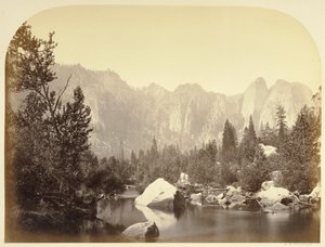 Kilátás a Mercedre - Yo Semite alkotó: Carleton Watkins