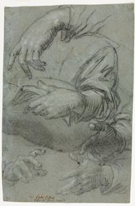 Studies of Hands recto, c. 1586.