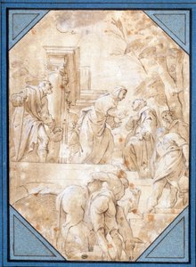 La Visitation Drawing by Carlo Bononi (1569-1632) V. 0,22 x 0,15 m Párizs.